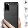Techsuit - Carbon szilikon tok - Samsung Galaxy S20 Plus 4G / S20 Plus 5G - Fekete