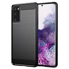   Techsuit - Carbon szilikon tok - Samsung Galaxy S20 4G / S20 5G - Fekete