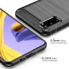 Techsuit - Carbon szilikon tok - Samsung Galaxy S20 4G / S20 5G - Fekete