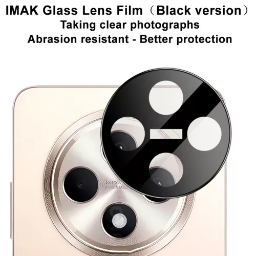 Techsuit - Full Camera - Kameravédő üvegfólia - Oppo Reno 12 F 4G / Reno 12 F 5G / Reno 12 FS 4G / Reno 12 FS 5G - Fekete