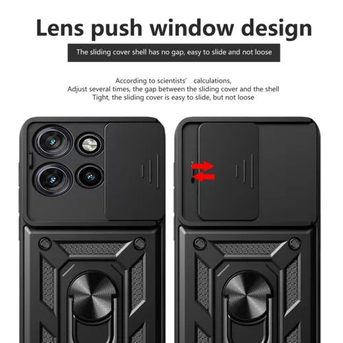 Techsuit - CamShield ütésálló tok - Motorola Edge 50 Neo / Edge 60 Neo / Motorola ThinkPhone 25 - Fekete