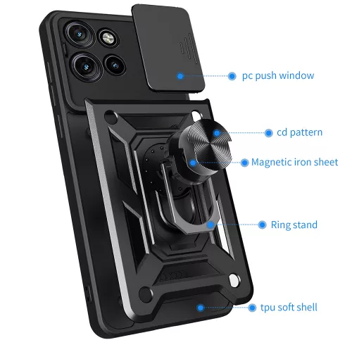 Techsuit - CamShield ütésálló tok - Motorola Edge 50 Neo / Edge 60 Neo / Motorola ThinkPhone 25 - Fekete