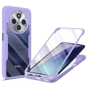   Techsuit - ColorVerse 360 tok kijelzővédővel - Xiaomi Redmi 14C / Poco C75 - Lila
