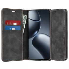   Techsuit - Confy Cover kinyitható tok - Xiaomi 14T Pro - Fekete