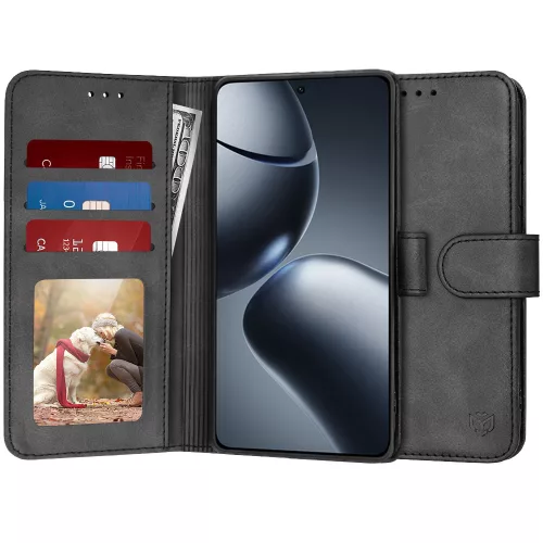 Techsuit - Diary Book kinyitható tok - Xiaomi 14T Pro - Fekete