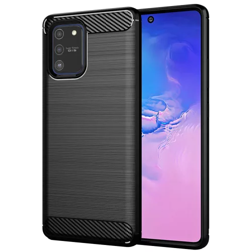 Techsuit - Carbon szilikon tok - Samsung Galaxy S10 Lite - Fekete