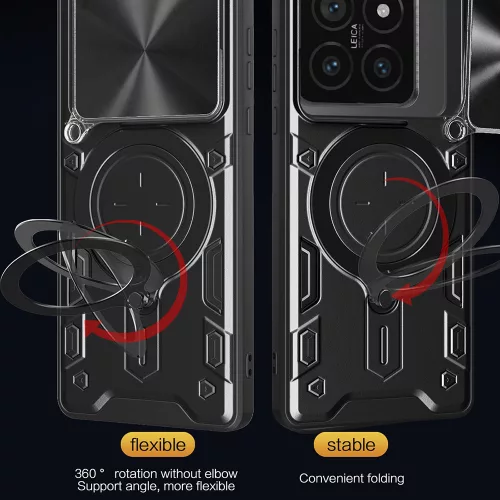 Techsuit - CamGuard Pro ütésálló tok - Xiaomi 14T Pro - Fekete