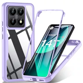   Techsuit - ColorVerse 360 tok kijelzővédővel - Xiaomi 14T - Lila