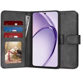   Techsuit - Diary Book kinyitható tok - Oppo A40 4G / A60 5G - Fekete