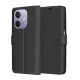 Techsuit - Leather Folio kinyitható tok - Oppo A40 4G / A60 5G - Fekete