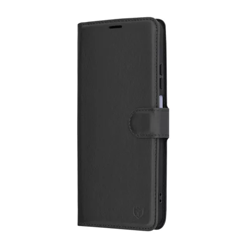 Techsuit - Leather Folio kinyitható tok - Oppo A40 4G / A60 5G - Fekete