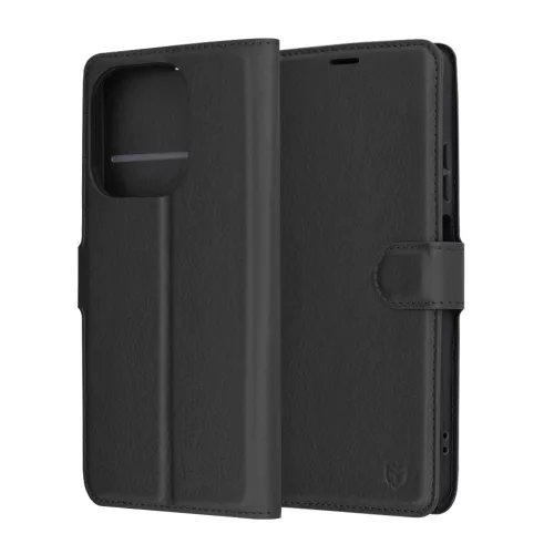 Techsuit - Leather Folio kinyitható tok - Oppo A40 4G / A60 5G - Fekete