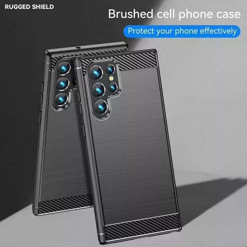 Techsuit - Carbon szilikon tok - Oppo A40 4G / A60 5G - Fekete