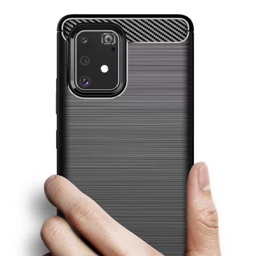 Techsuit - Carbon szilikon tok - Samsung Galaxy S10 Lite - Fekete