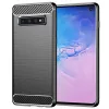 Techsuit - Carbon szilikon tok - Samsung Galaxy S10 - Fekete