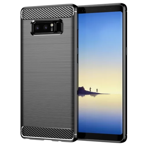 Techsuit - Carbon szilikon tok - Samsung Galaxy Note 8 - Fekete