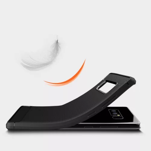 Techsuit - Carbon szilikon tok - Samsung Galaxy Note 8 - Fekete