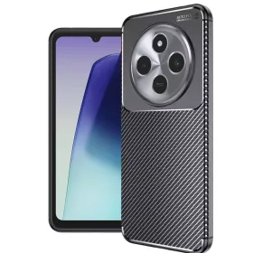   Techsuit - CarbonFiber szilikon tok - Xiaomi Redmi 14C / Poco C75 - Fekete
