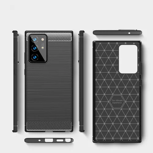 Techsuit - Carbon szilikon tok - Samsung Galaxy Note 20 Ultra / Note 20 Ultra 5G - Fekete