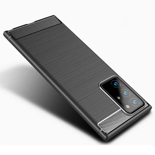 Techsuit - Carbon szilikon tok - Samsung Galaxy Note 20 Ultra / Note 20 Ultra 5G - Fekete