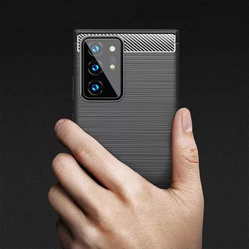 Techsuit - Carbon szilikon tok - Samsung Galaxy Note 20 Ultra / Note 20 Ultra 5G - Fekete