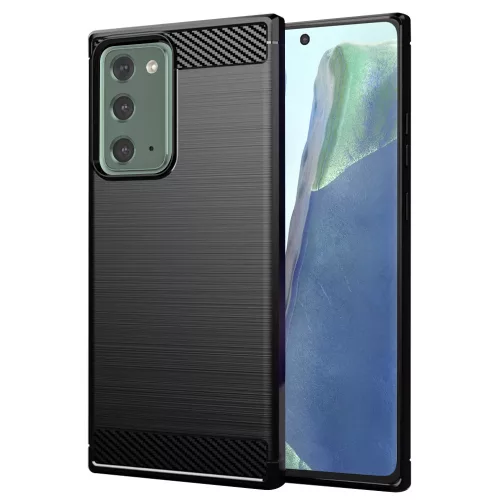 Techsuit - Carbon szilikon tok - Samsung Galaxy Note 20 / Note 20 5G - Fekete