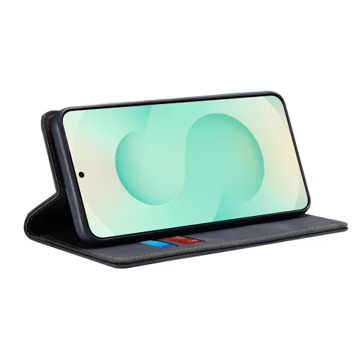 Techsuit - Confy Cover kinyitható tok - Samsung Galaxy S25 Plus - Fekete