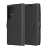 Techsuit - Leather Folio kinyitható tok - Samsung Galaxy S25 Ultra - Fekete