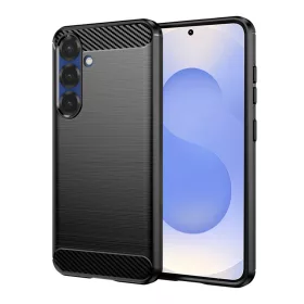 Techsuit - Carbon szilikon tok - Samsung Galaxy S25 - Fekete