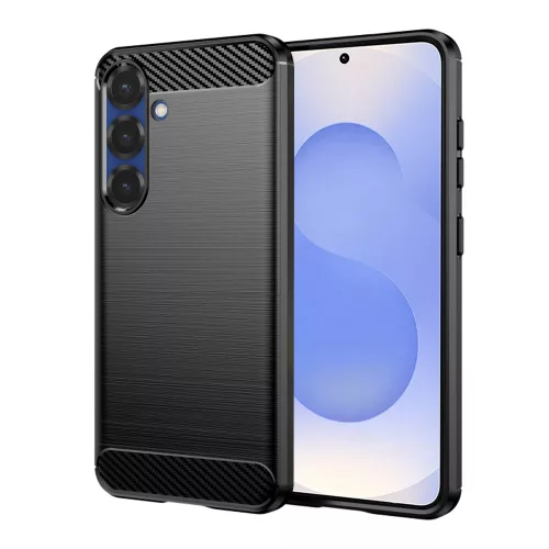 Techsuit - Carbon szilikon tok - Samsung Galaxy S25 - Fekete