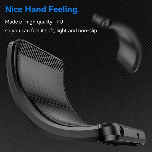 Techsuit - Carbon szilikon tok - Samsung Galaxy S25 Plus - Fekete
