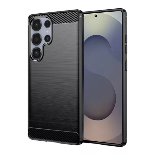 Techsuit - Carbon szilikon tok - Samsung Galaxy S25 Ultra - Fekete