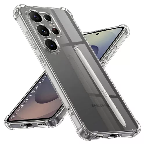 Techsuit - Shockproof Átlátszó Ütésálló Szilikon tok - Samsung Galaxy S25 Ultra - Átlátszó