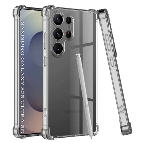 Techsuit - Shockproof Átlátszó Ütésálló Szilikon tok - Samsung Galaxy S25 Ultra - Átlátszó