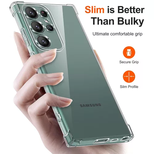 Techsuit - Shockproof Átlátszó Ütésálló Szilikon tok - Samsung Galaxy S25 Ultra - Átlátszó