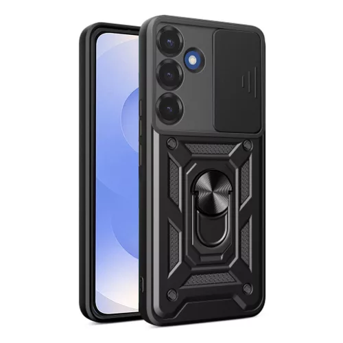 Techsuit - CamShield ütésálló tok - Samsung Galaxy S25 - Fekete