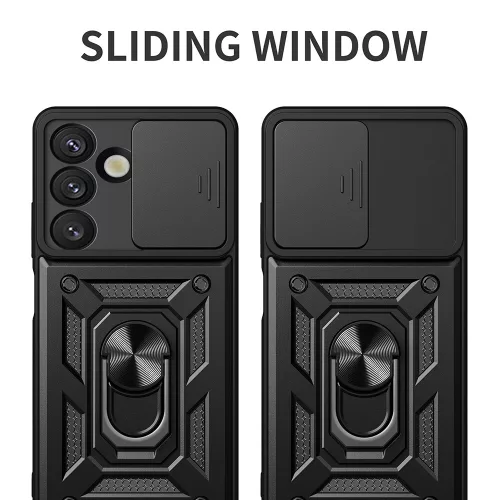Techsuit - CamShield ütésálló tok - Samsung Galaxy S25 - Fekete