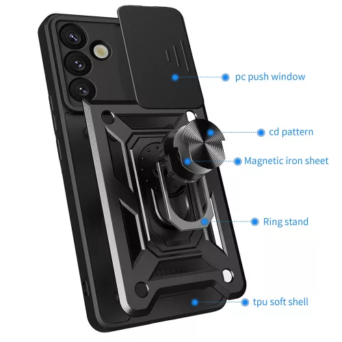 Techsuit - CamShield ütésálló tok - Samsung Galaxy S25 Plus - Kék