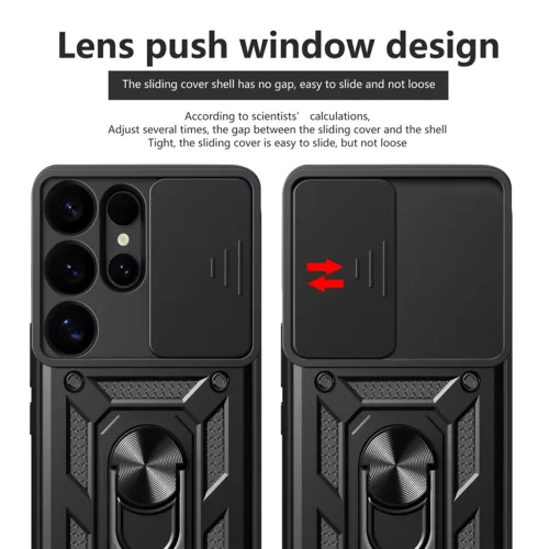 Techsuit - CamShield ütésálló tok - Samsung Galaxy S25 Ultra - Fekete
