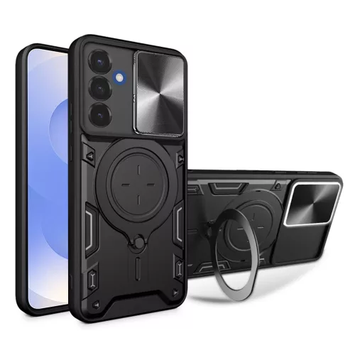 Techsuit - CamGuard Pro tok ütésálló tok - Samsung Galaxy S25 - Fekete