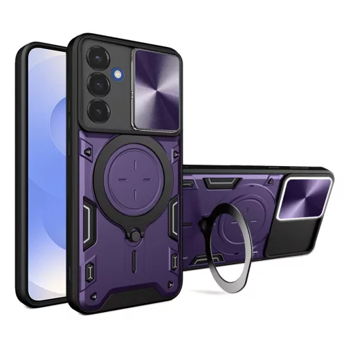 Techsuit - CamGuard Pro tok ütésálló tok - Samsung Galaxy S25 - Lila