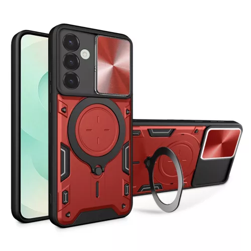 Techsuit - CamGuard Pro ütésálló tok - Samsung Galaxy S25 Plus - Piros