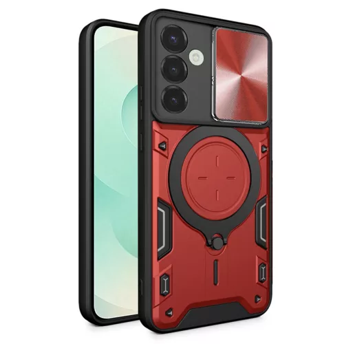 Techsuit - CamGuard Pro tok ütésálló tok - Samsung Galaxy S25 Plus - Piros