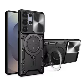   Techsuit - CamGuard Pro ütésálló tok - Samsung Galaxy S25 Ultra - Fekete