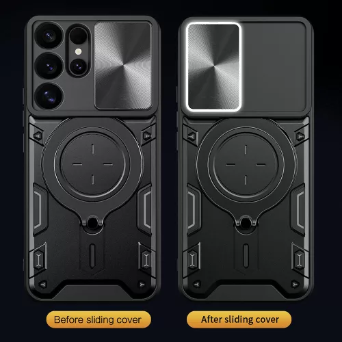 Techsuit - CamGuard Pro ütésálló tok - Samsung Galaxy S25 Ultra - Piros
