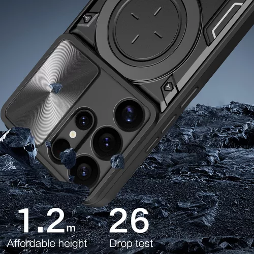 Techsuit - CamGuard Pro ütésálló tok - Samsung Galaxy S25 Ultra - Piros