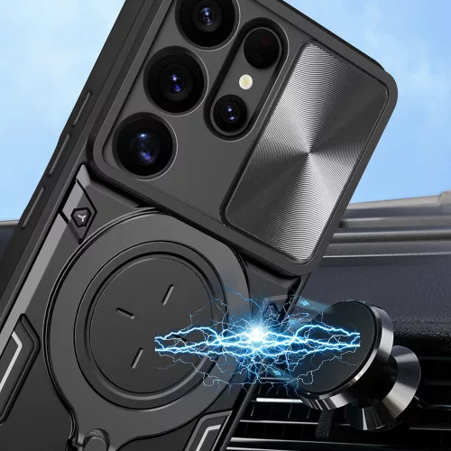 Techsuit - CamGuard Pro ütésálló tok - Samsung Galaxy S25 Ultra - Piros