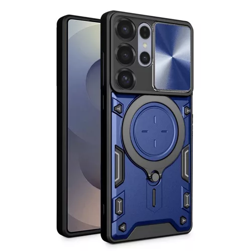 Techsuit - CamGuard Pro tok ütésálló tok - Samsung Galaxy S25 Ultra - Kék