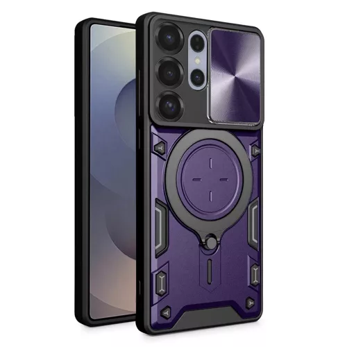 Techsuit - CamGuard Pro tok ütésálló tok - Samsung Galaxy S25 Ultra - Lila