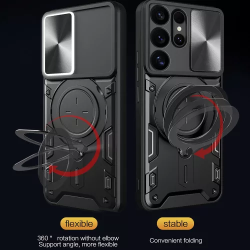 Techsuit - CamGuard Pro ütésálló tok - Samsung Galaxy S25 Ultra - Lila